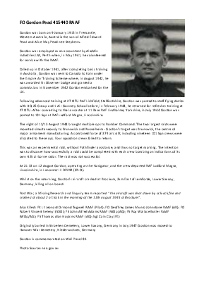 A preview of a PDF biography for Pead, Gordon